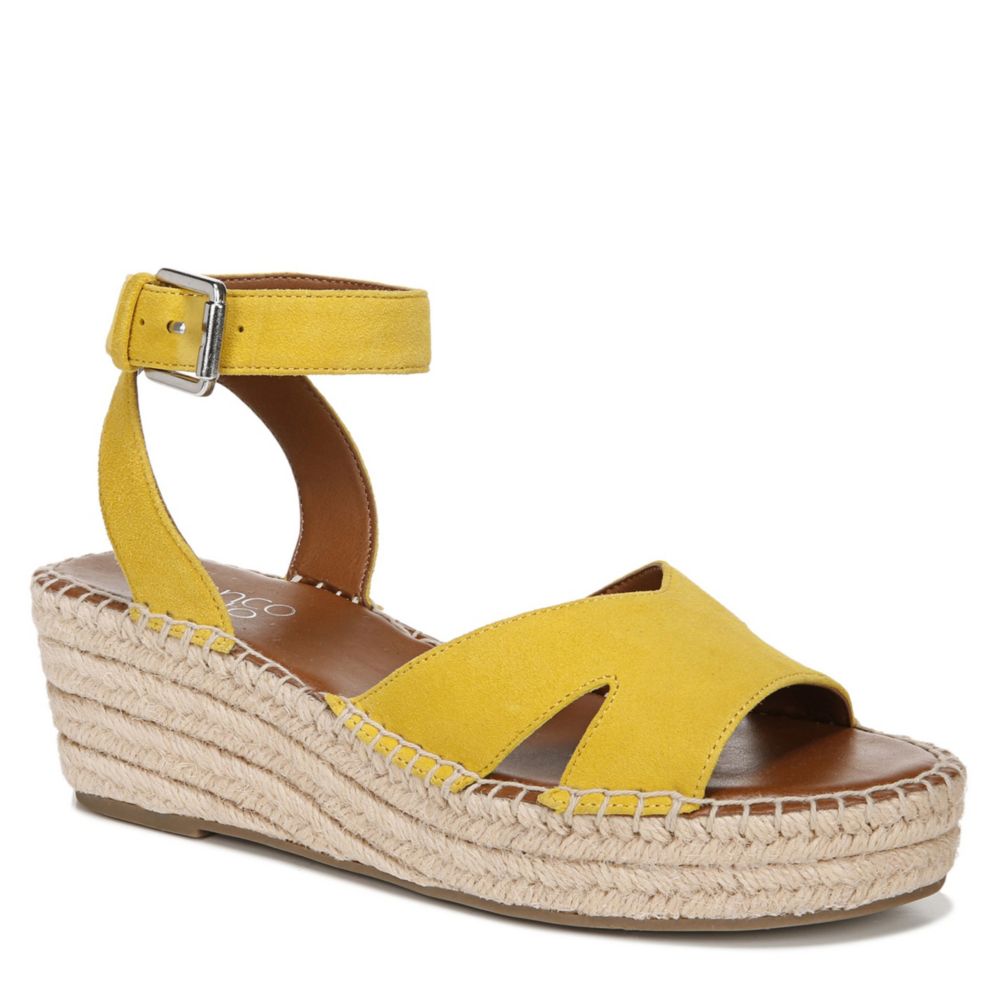 franco sarto yellow wedge