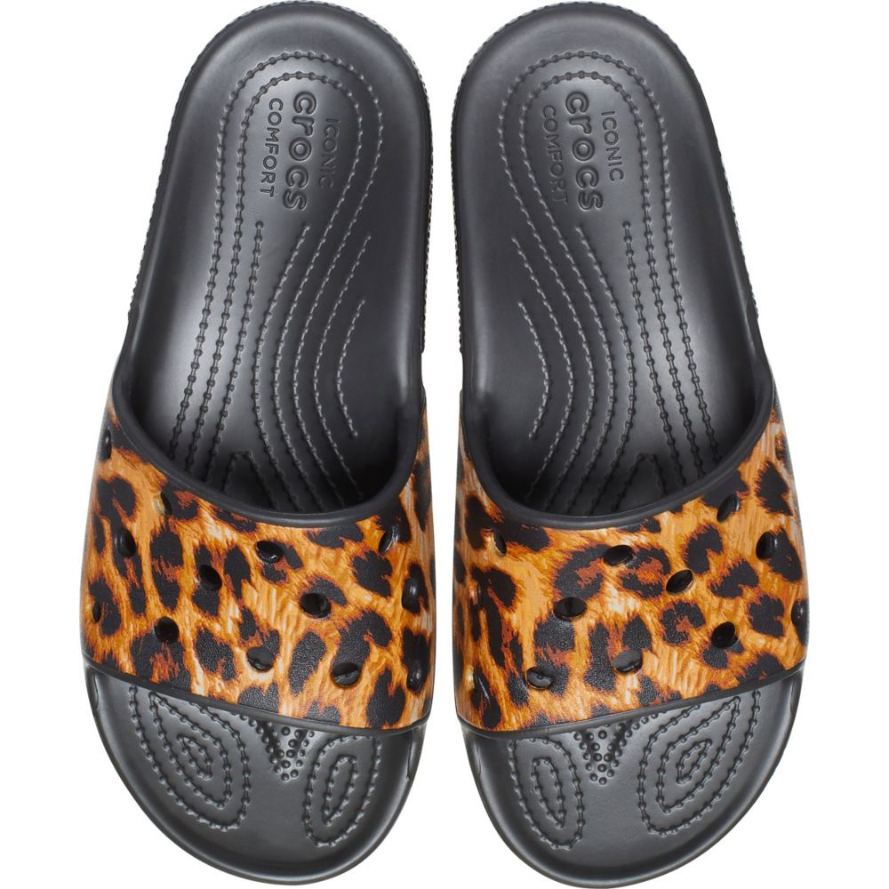 crocs leopard sandals