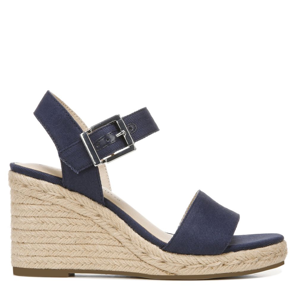 Navy Lifestride Womens Tango 2 Wedge Sandal | Sandals | Rack Room Shoes