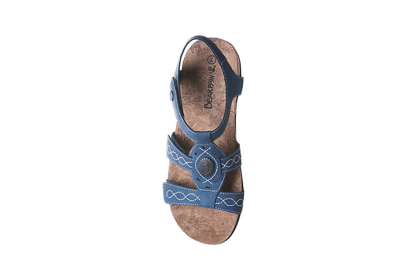 Details about   Women's BEARPAW Ridley Flat Sandals Blue 