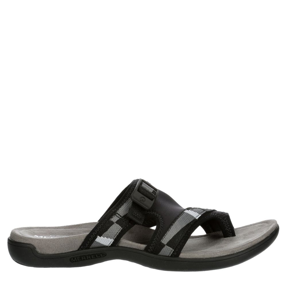 Black Merrell Womens District 3 Outdoor Sandal | Sandals | Rack Shoes