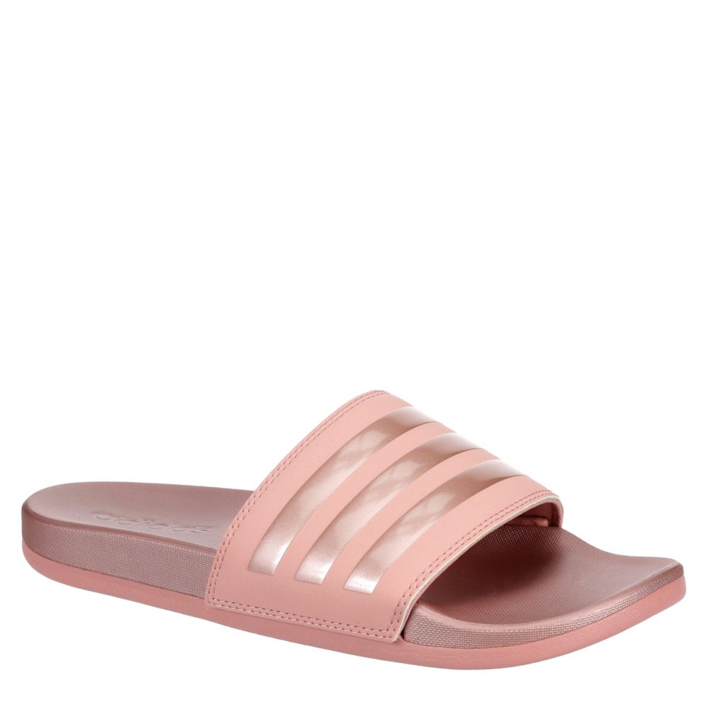 Pink Adidas Womens Adilette Comfort Slide Sandal | Sandals | Rack ...