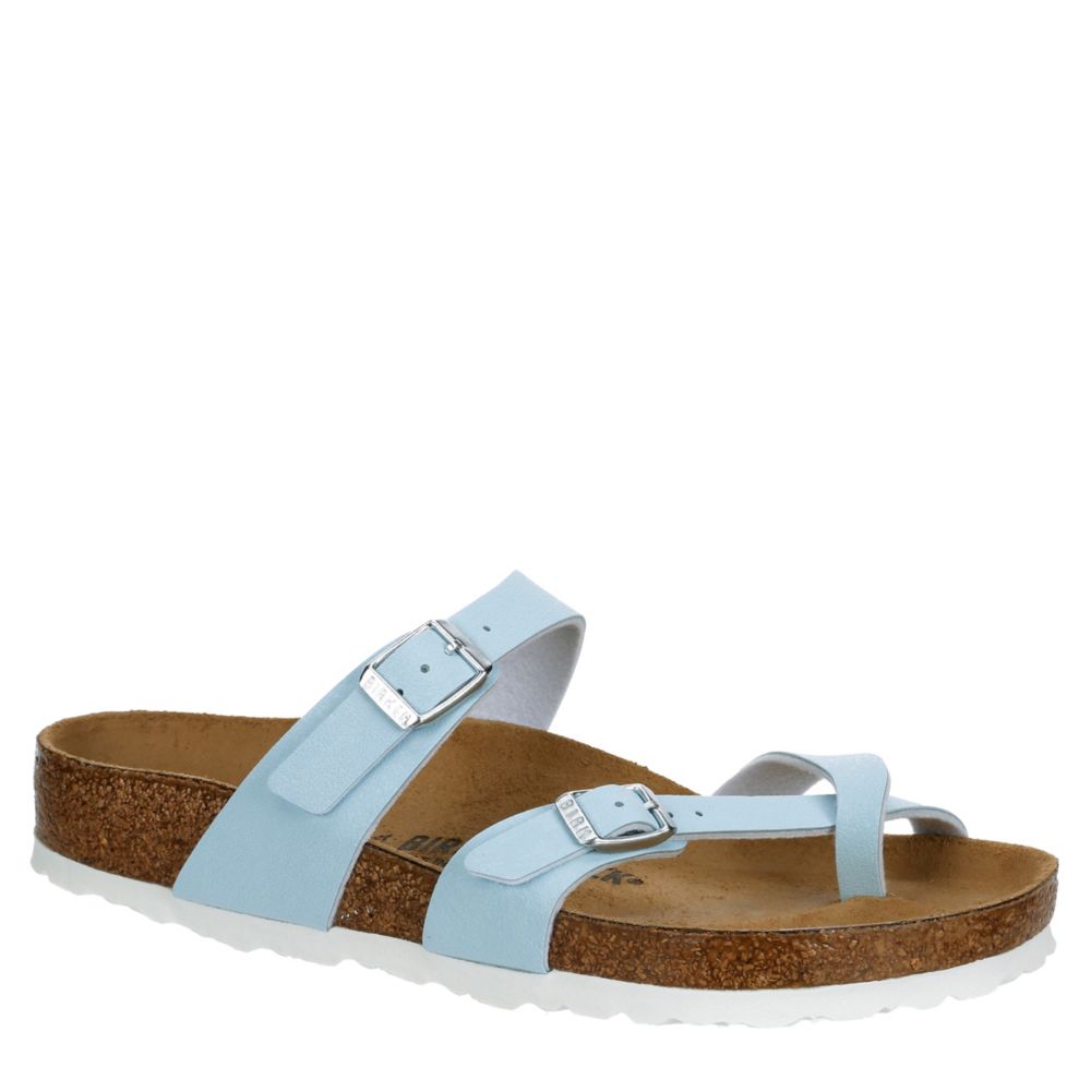 light blue birkenstock sandals
