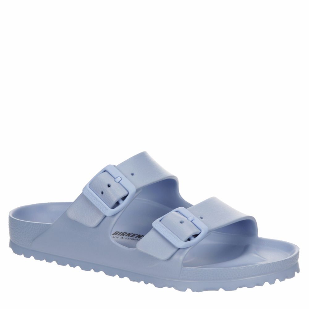 Pale Blue Birkenstock Womens Arizona Essentials Slide Sandal