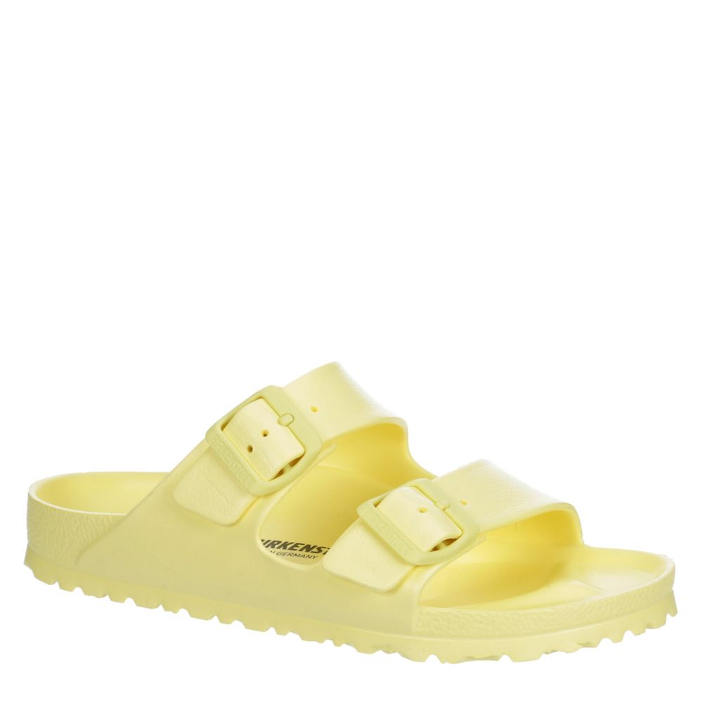 Birkenstock Womens Arizona Essentials Slide Sandal - Pale Yellow