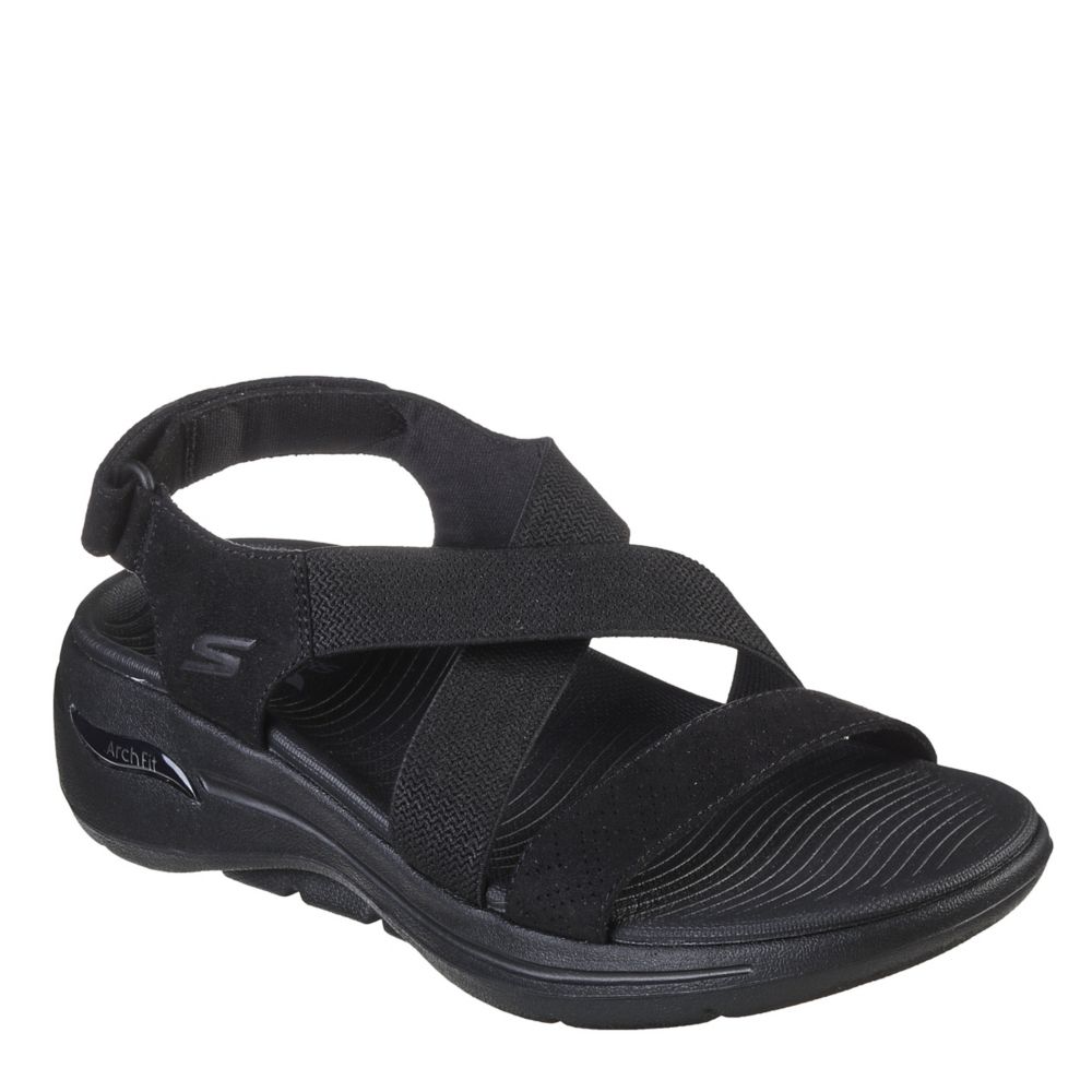 Besluit deuropening Trunk bibliotheek Black Skechers Womens Go Walk Arch Fit Outdoor Sandal | Sandals | Rack Room  Shoes