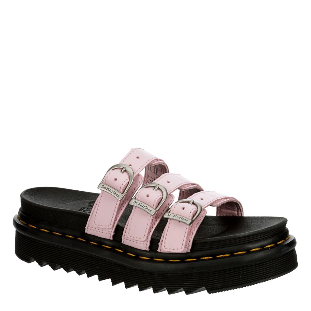 dr martens pink blaire slide sandals
