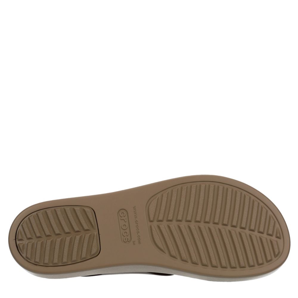 Mocha Crocs Womens Brooklyn Platform Wedge Sandal | Sandals | Rack Room ...