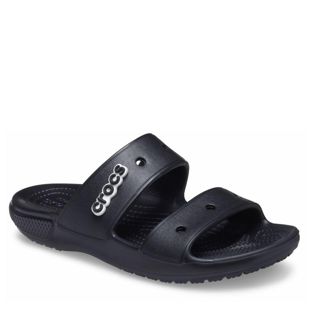 Black croc slides sale