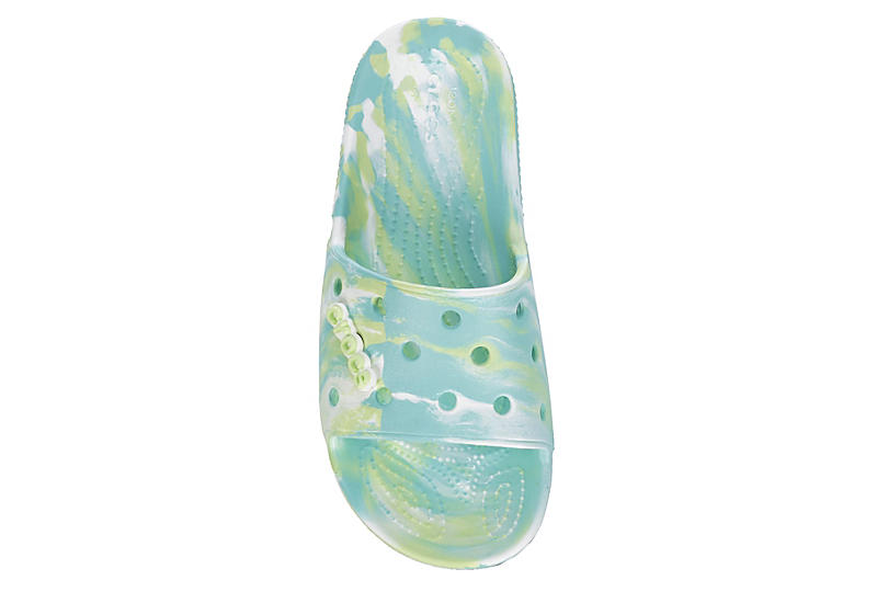 Unisex Crocs green synthetic sandal Feat Slide Kids with strap 