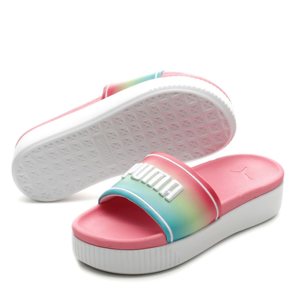 puma platform pink sandals