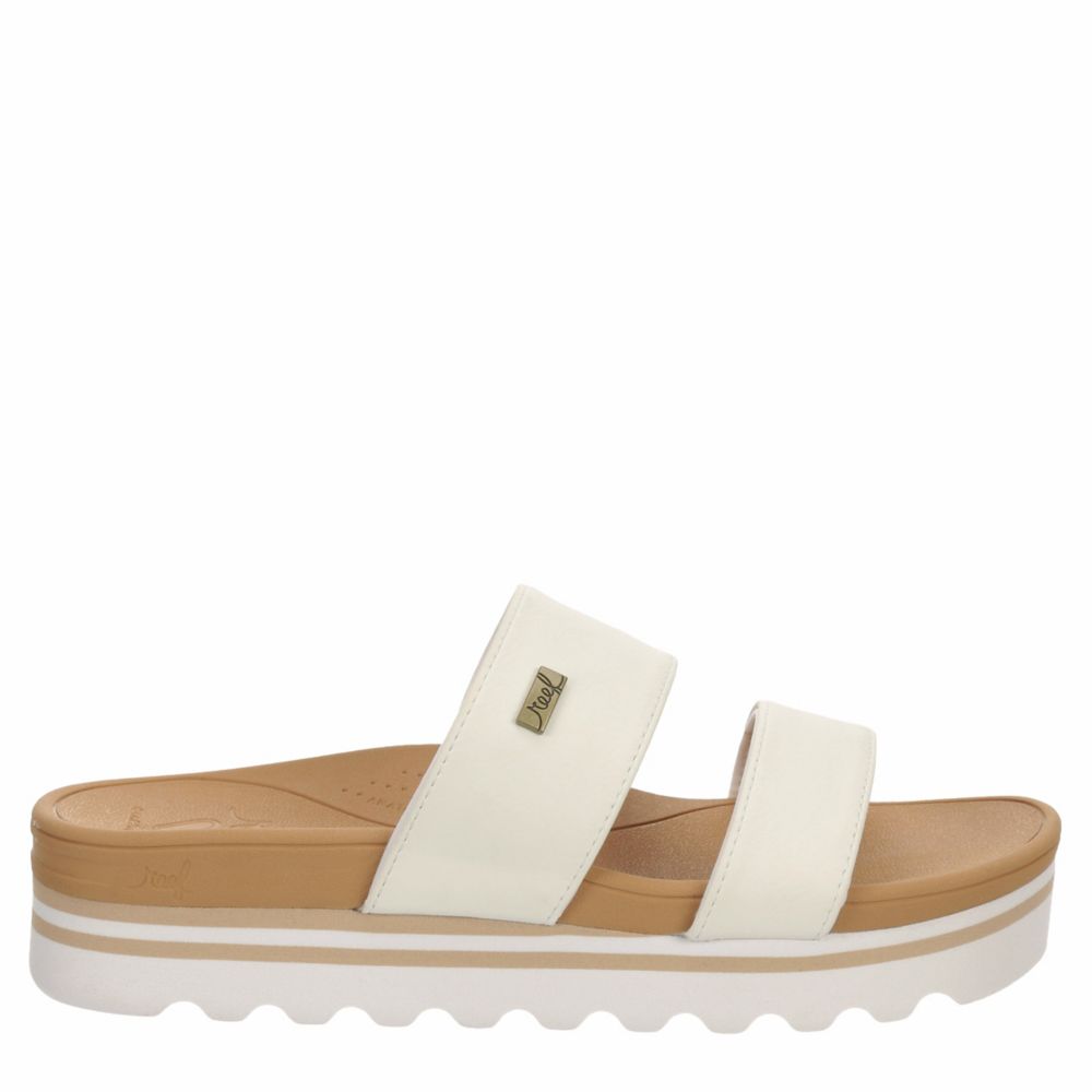 White Reef Arch Support Banded Horizon Hi Slide Sandal | Sandals