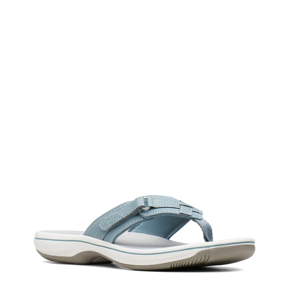 Blue Womens Breeze Sea Flip Flop Sandal | Clarks | Rack Room Shoes