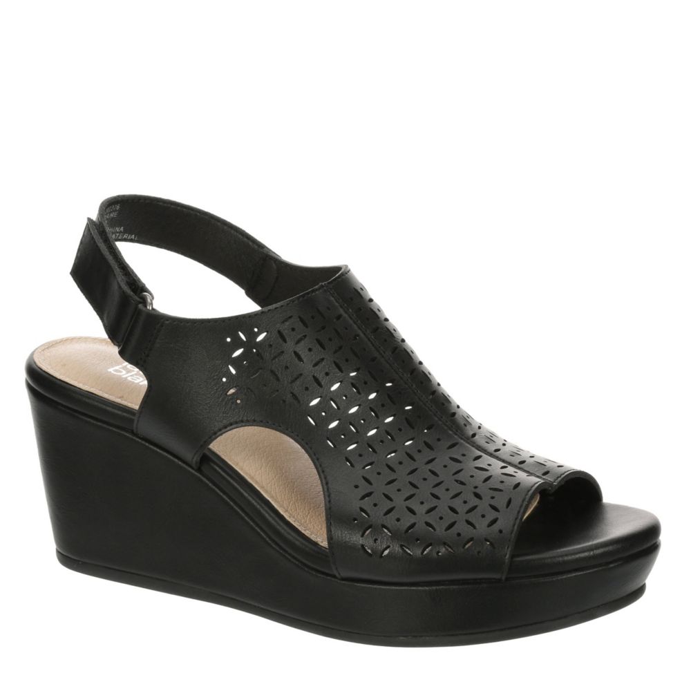 WOMENS CLAIRE WEDGE SANDAL BLACK