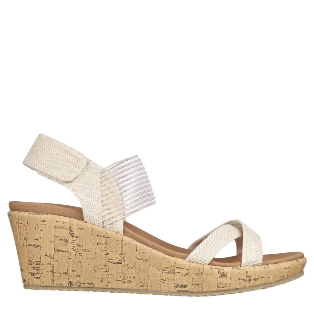 Natural Skechers Casual Outing Wedge Sandal Sandals | Rack Room Shoes
