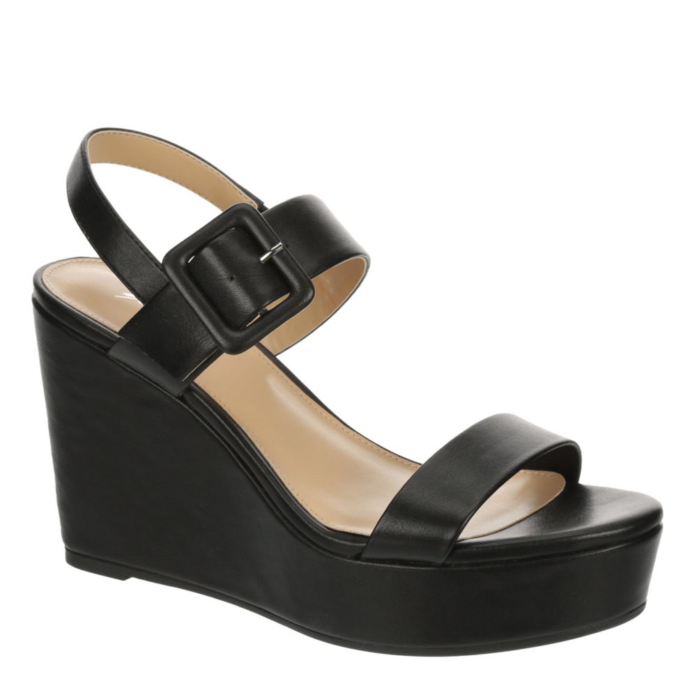 Black Xappeal Womens Vivian Wedge Sandal | Sandals | Rack Room Shoes