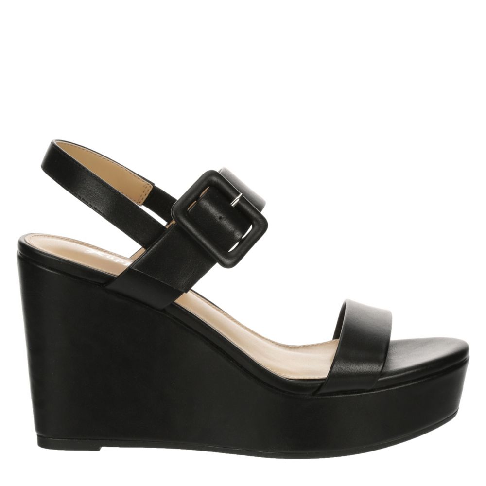 WOMENS VIVIAN WEDGE SANDAL - BLACK