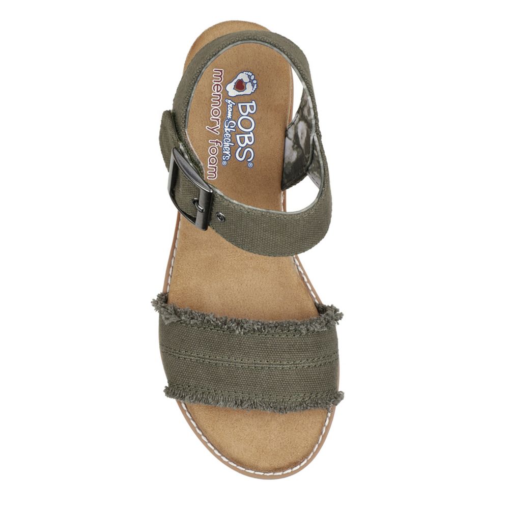 Olive Skechers Womens Desert - Adobe Princess Wedge Sandal | Sandals | Rack Room Shoes