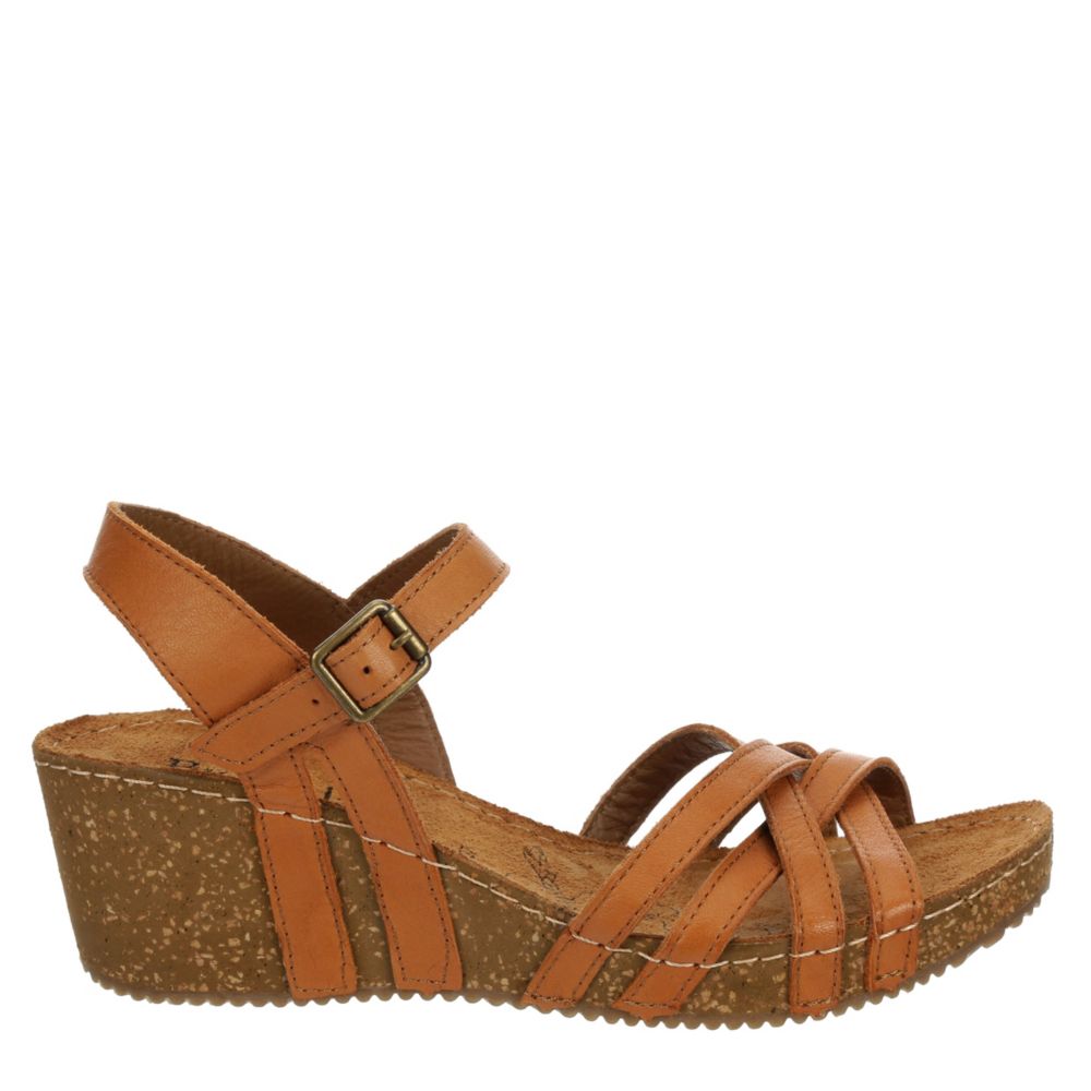 Tan Bjorndal Womens Lily Wedge Sandal Rack Room Shoes