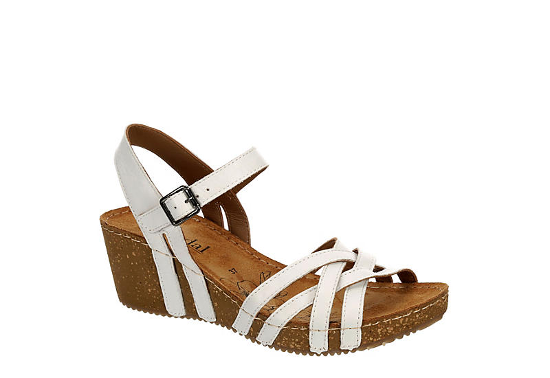 White Bjorndal Womens Lily Wedge Sandal | Sandals | Rack Room Shoes