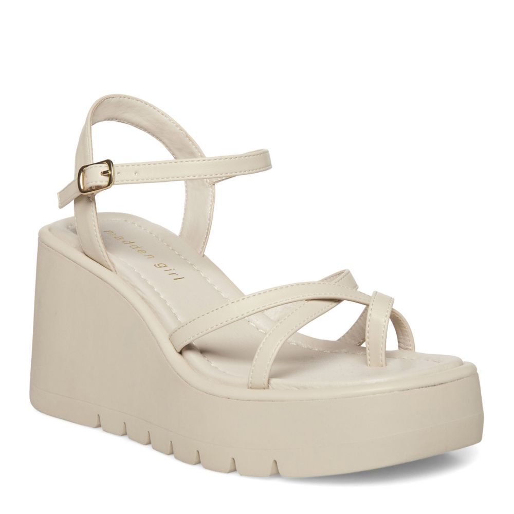 White wedge hotsell mule sandals