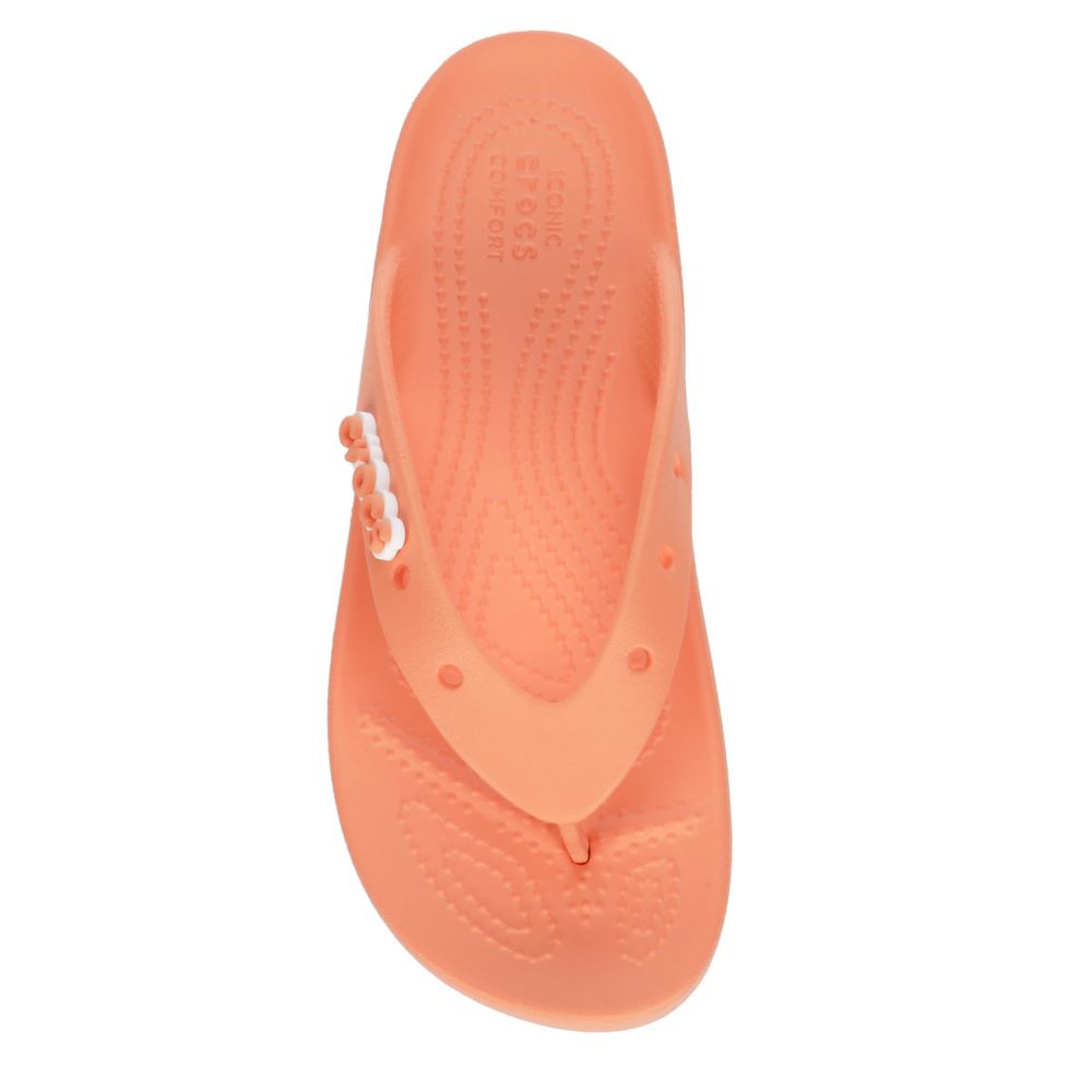 ladies orange flip flops