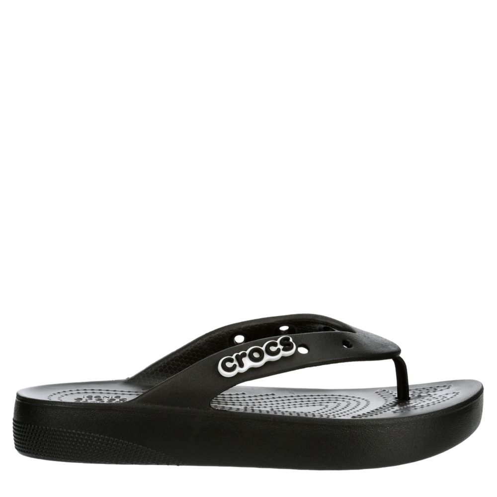 Crocs black best sale women's flip flops