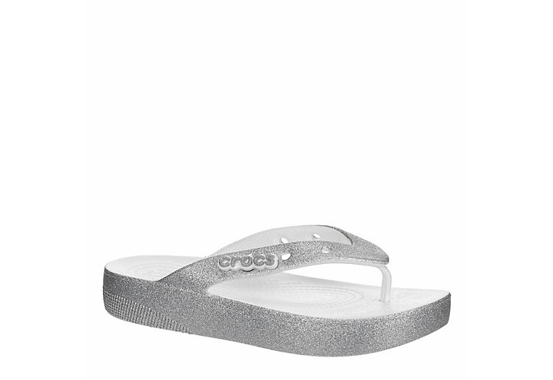 Slip On Mule Sandal On A Platform Sole And Wedge Heel Diamante Detail 