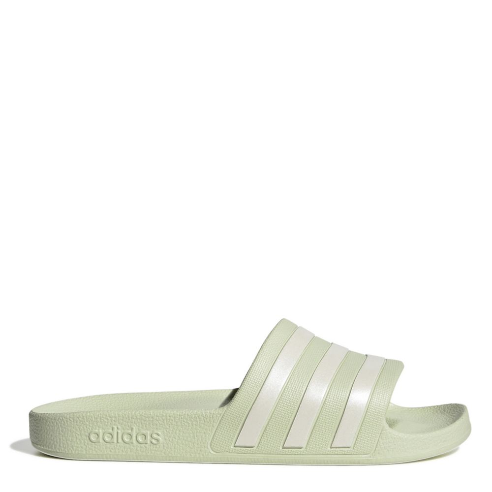 Pale Green Adidas Womens Adilette Aqua Slide Sandal | Sandals | Rack Shoes