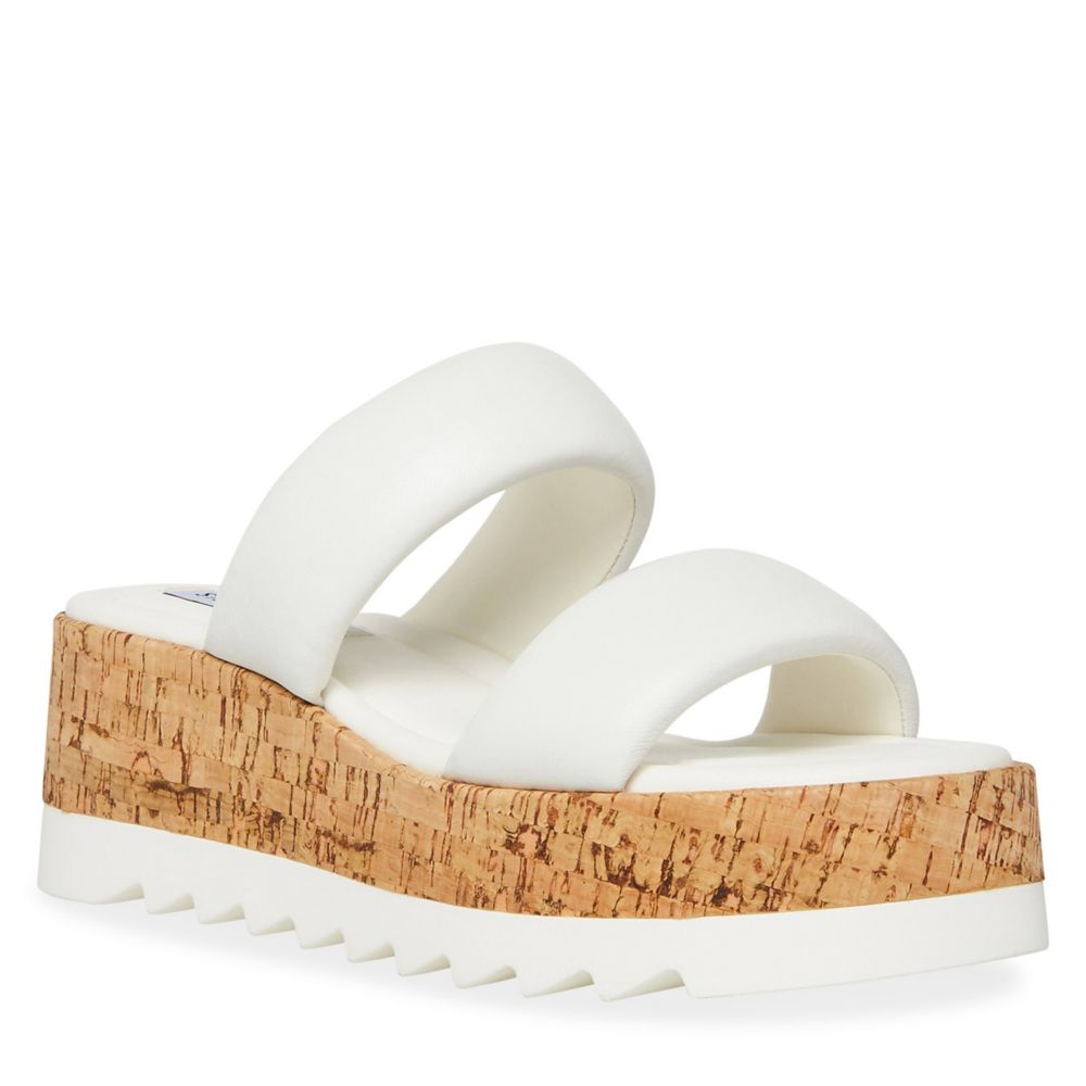 steve madden sandals platform white