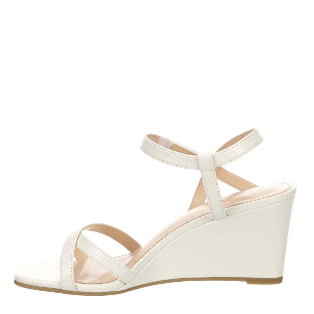 Womens white low wedge on sale sandals