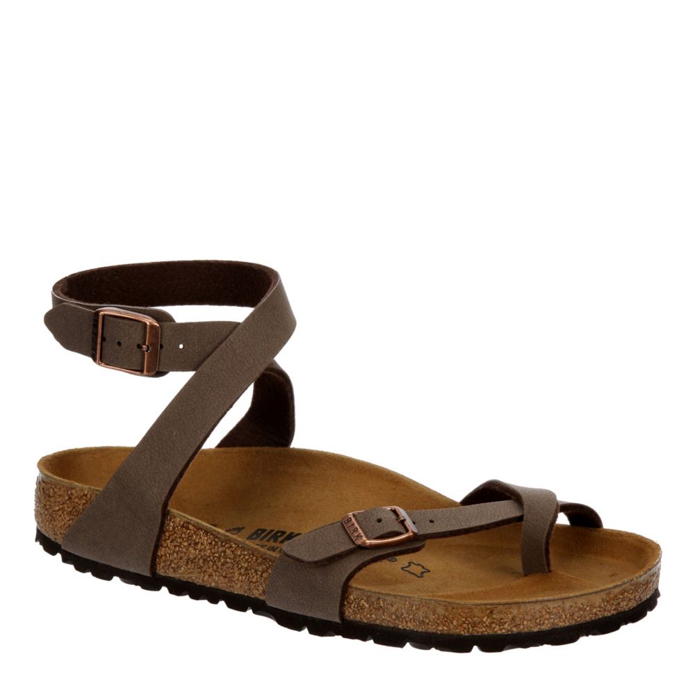 Jabeth Wilson rent deres Brown Birkenstock Ankle Strap Womens Yara Footbed Sandal | Sandals | Rack  Room Shoes