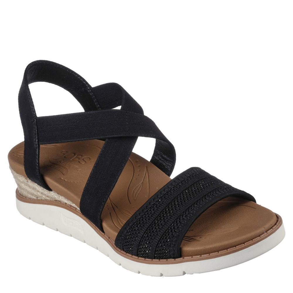 skechers black sandals