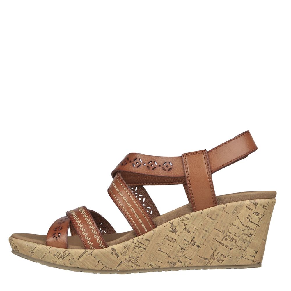 Skechers brown wedge store sandals