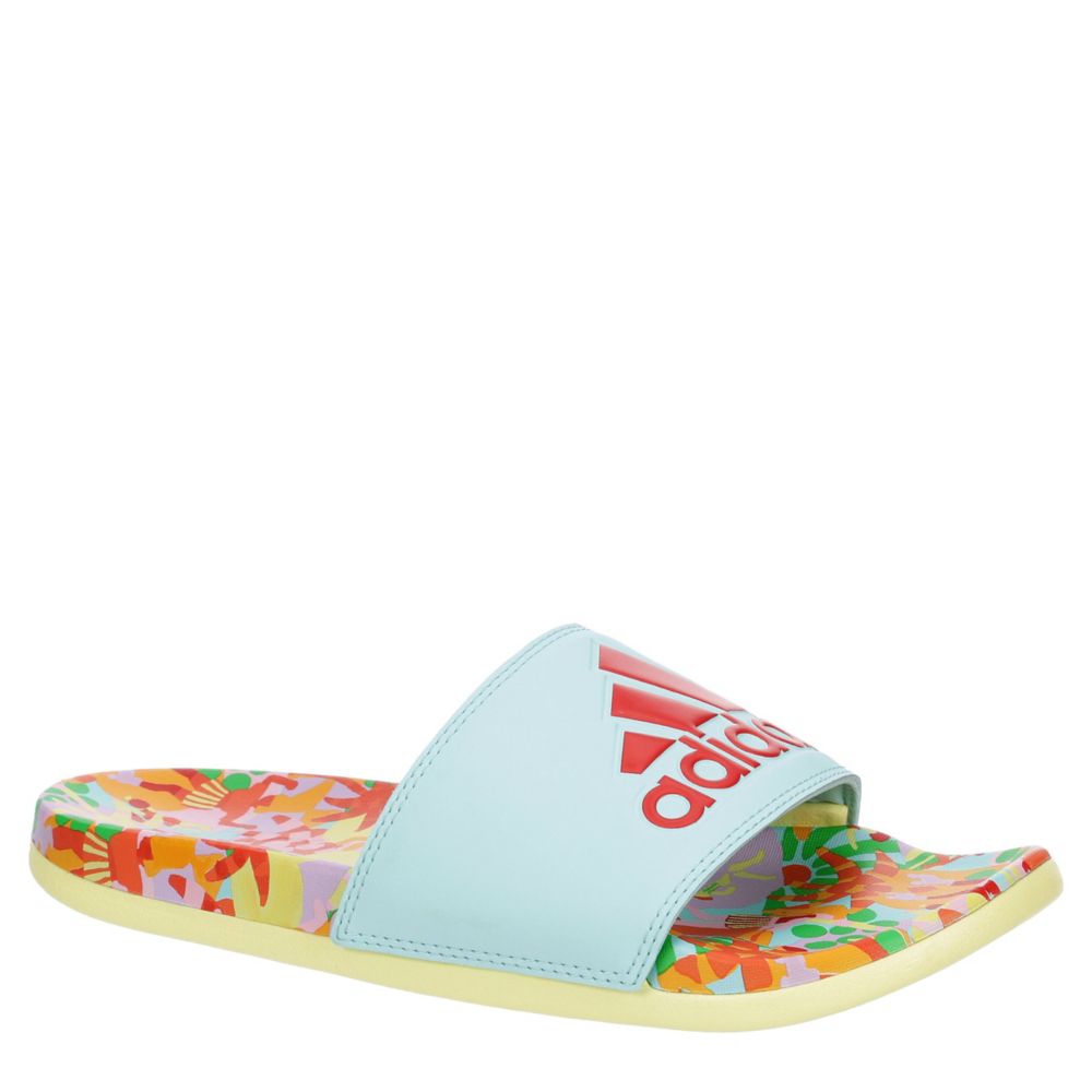 WOMENS ADILETTE COMFORT SLIDE SANDAL AQUA