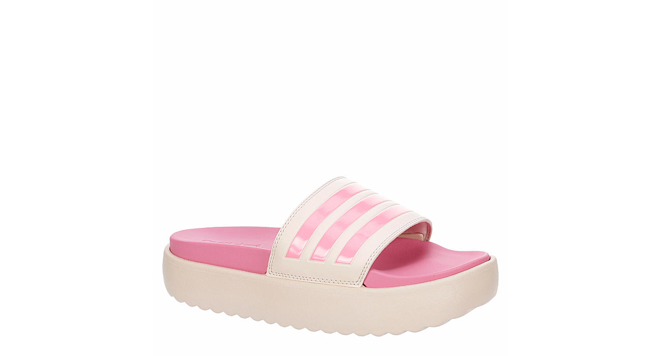 Pink Adidas Womens Adilette Platform Slide Sandal | Sandals | Rack Room ...