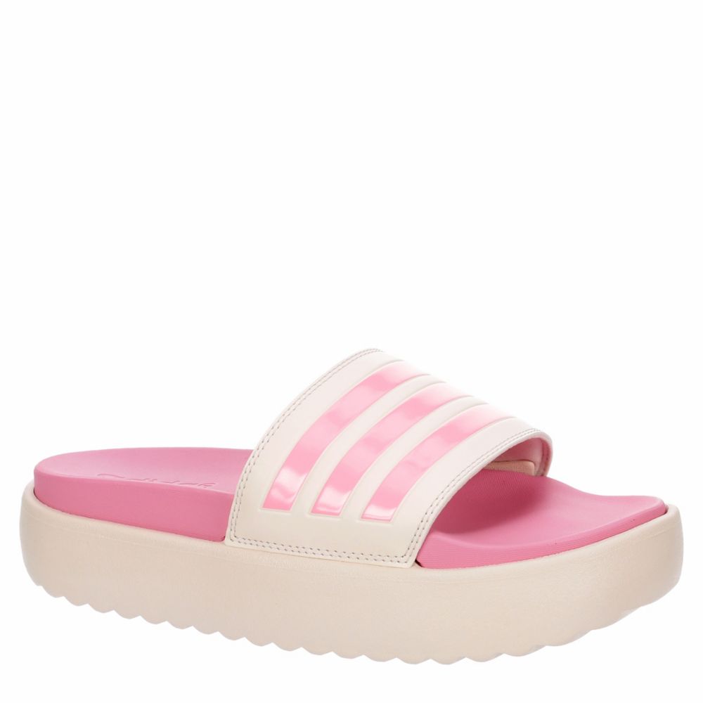Pink Adidas Womens Adilette Platform Slide Sandal | Sandals | Rack Room  Shoes