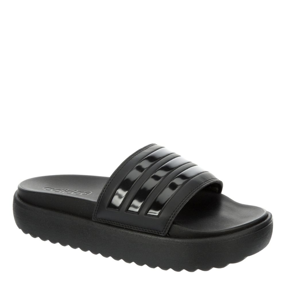 ar Aflede Credential Black Adidas Womens Adilette Platform Slide Sandal | Sandals | Rack Room  Shoes