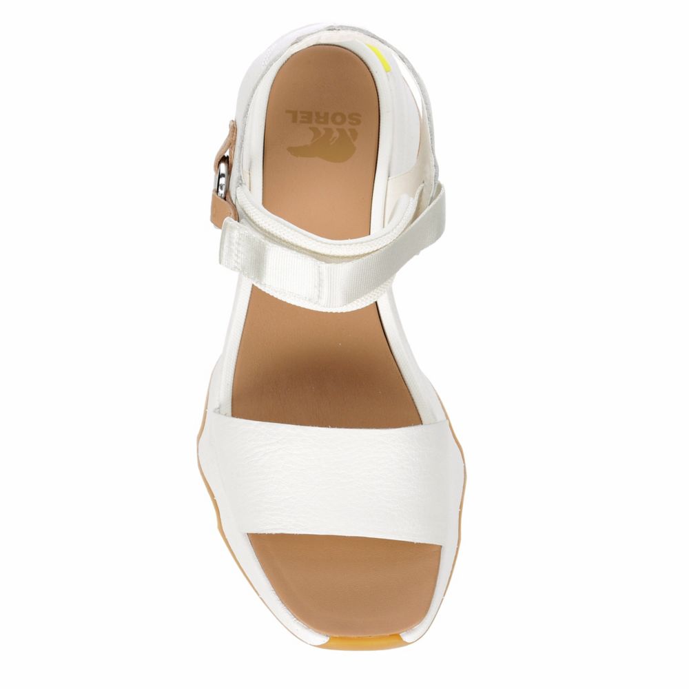 Sorel discount white sandals