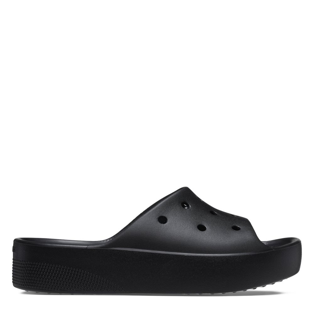 WOMENS CLASSIC PLATFORM SLIDE SANDAL BLACK