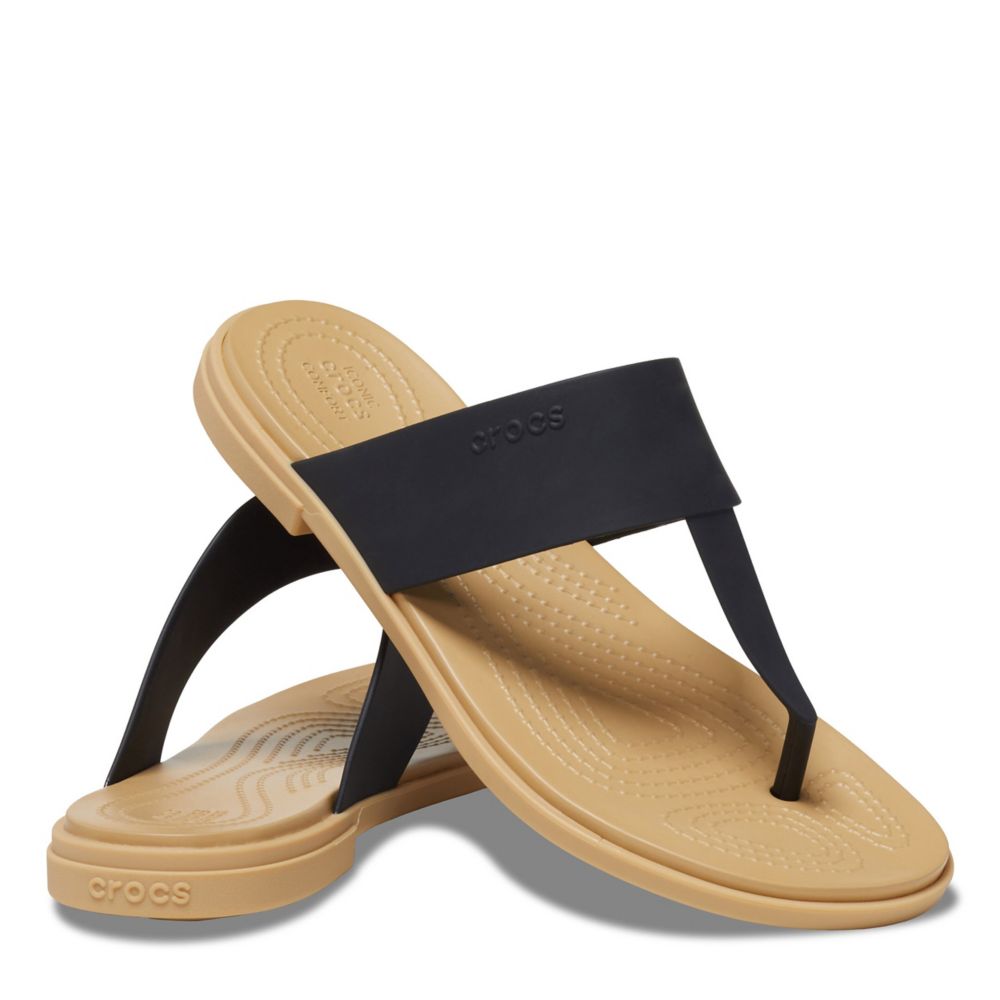 Tan Womens Tulum Flip Flop Sandal, Crocs