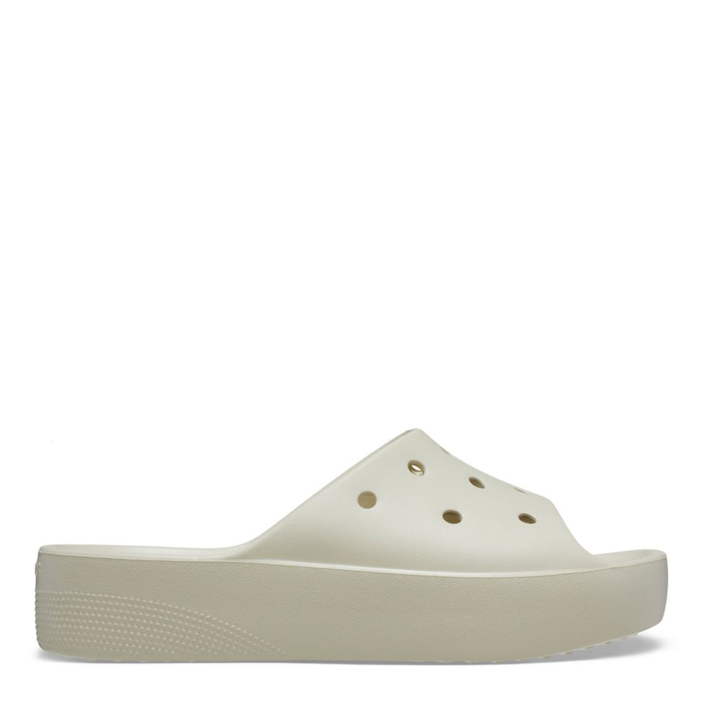 WOMENS CLASSIC PLATFORM SLIDE SANDAL BONE