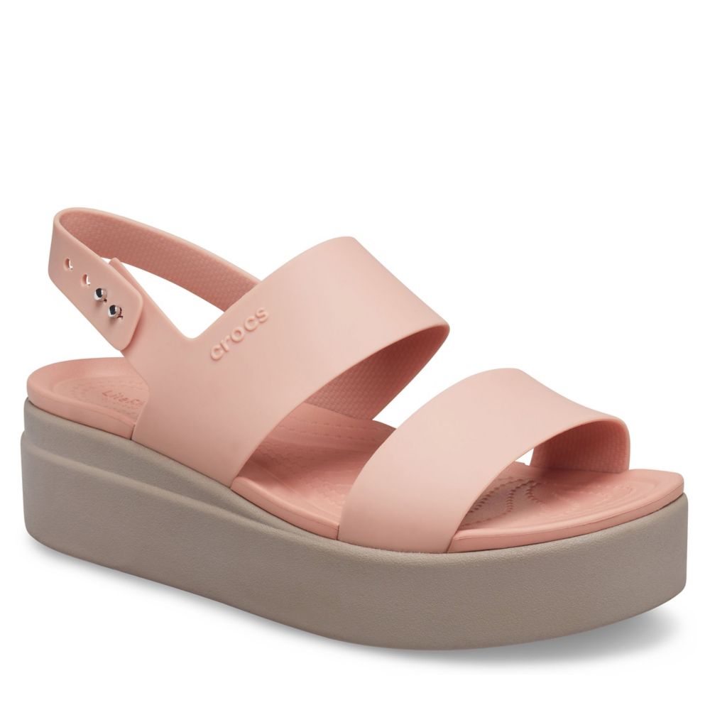 Pink Crocs Womens Brooklyn Platform Wedge Sandal | Sandals | Rack Room Shoes