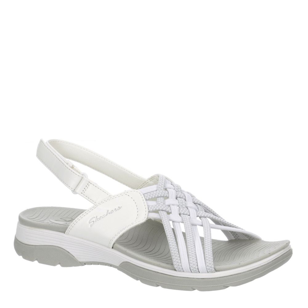 skechers white womens sandals