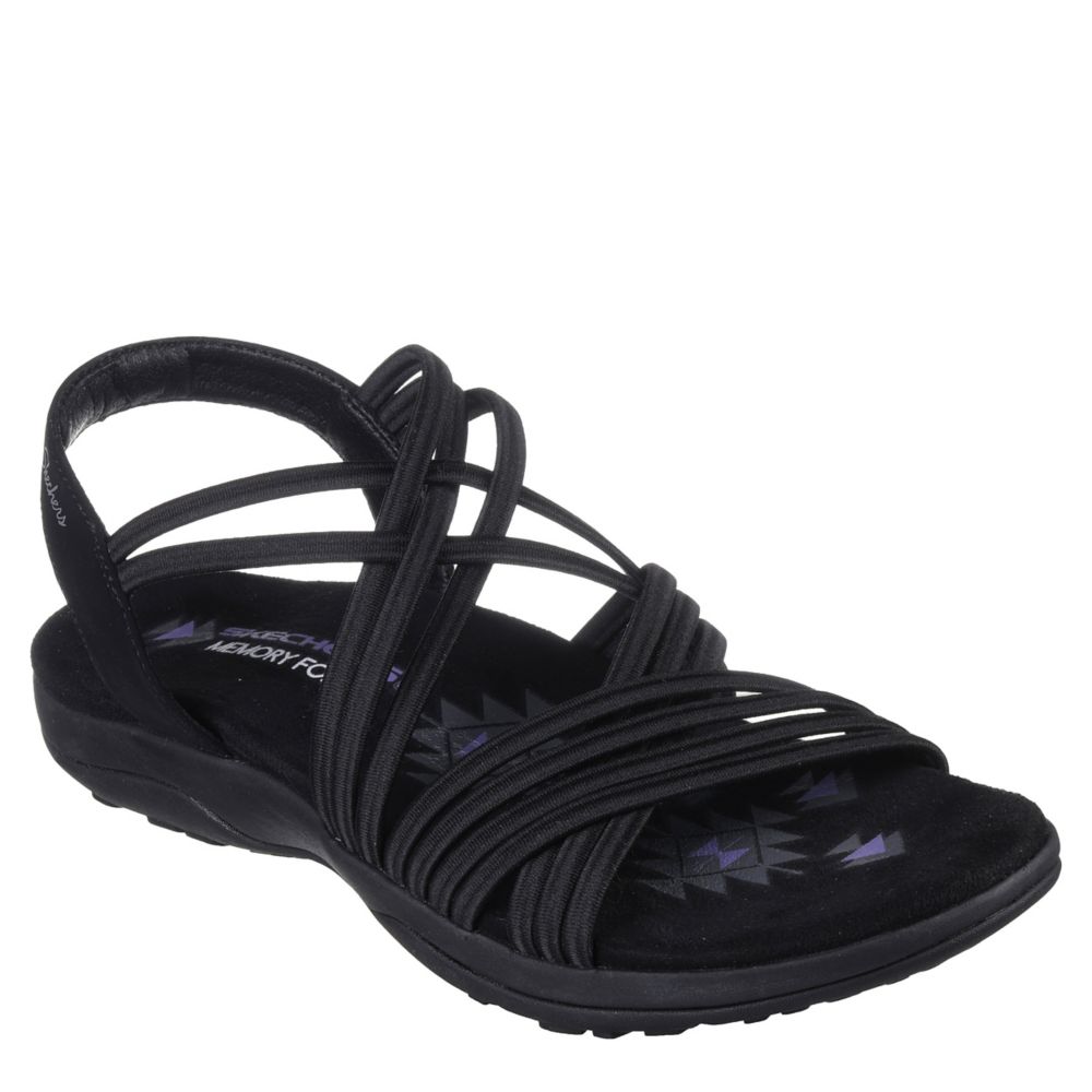 Skechers memory foam flip hotsell flops black