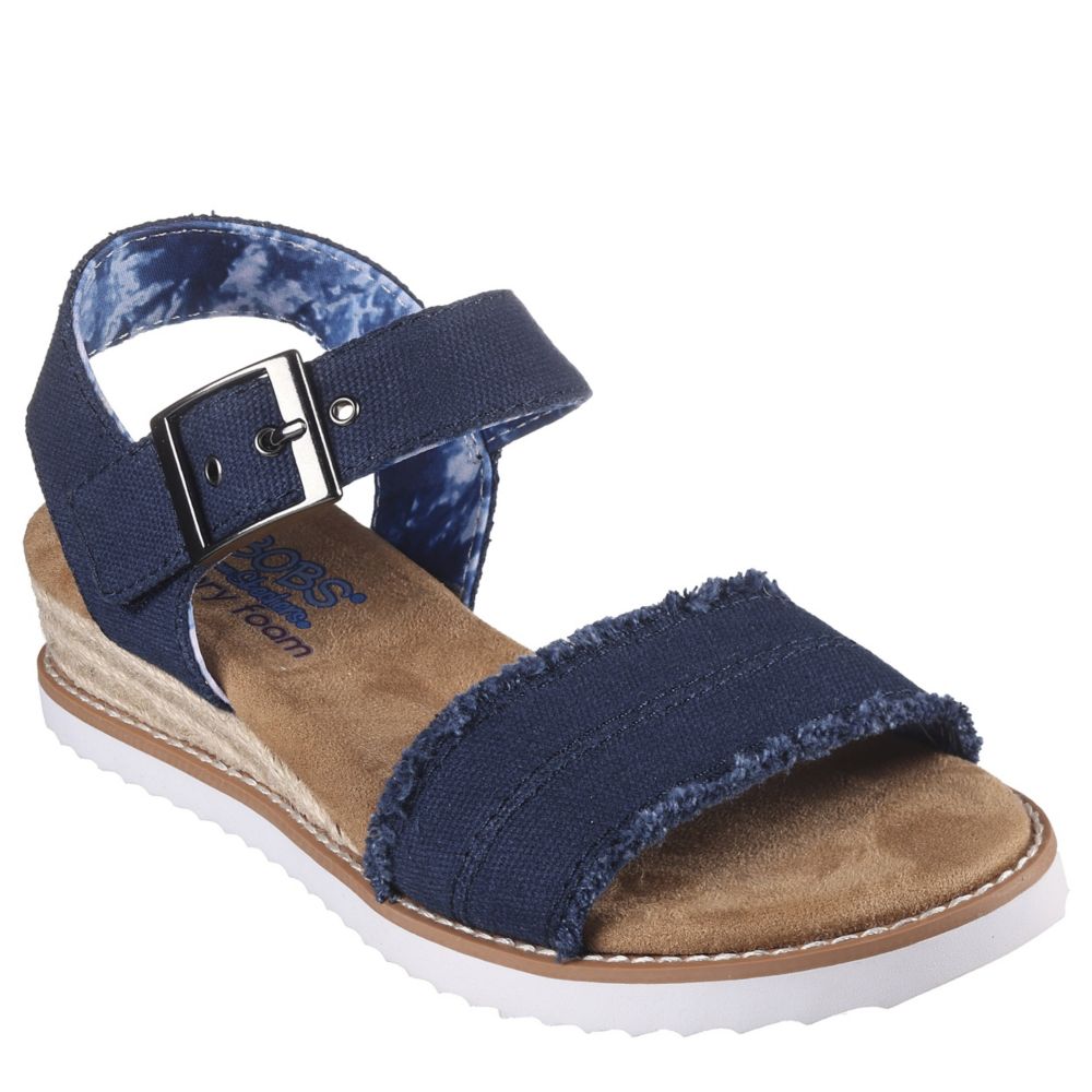 Hold sammen med Eve salgsplan Navy Skechers Womens Desert Kiss - Adobe Princess Wedge Sandal | Wedges |  Rack Room Shoes