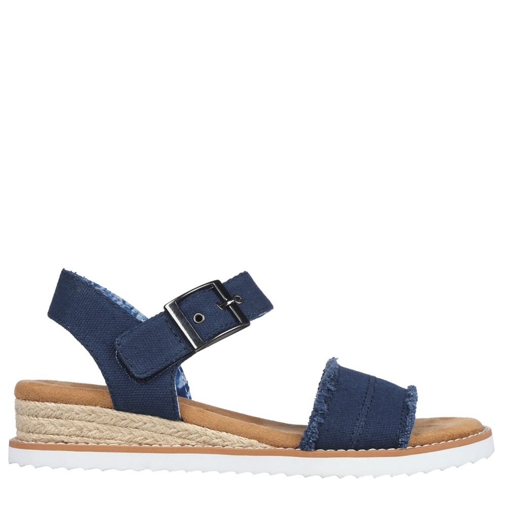 Navy Skechers Womens Desert Kiss - Adobe Princess Wedge Sandal | Wedges ...