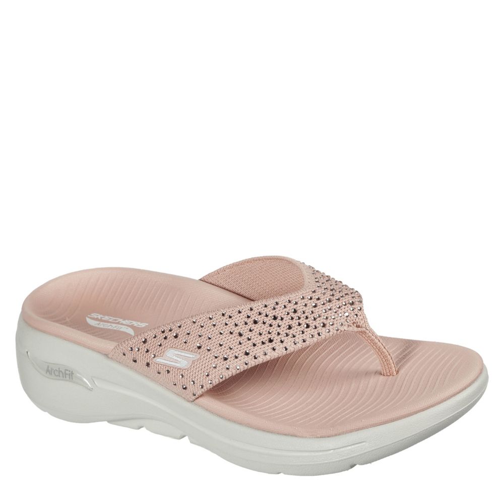 Somatisk celle fritid Ugle Pink Skechers Womens Dazzle- Arch Fit Flip Flop Sandal | Flip Flops | Rack  Room Shoes