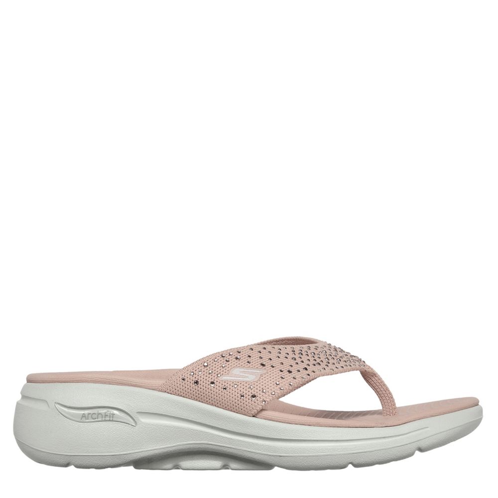 Somatisk celle fritid Ugle Pink Skechers Womens Dazzle- Arch Fit Flip Flop Sandal | Flip Flops | Rack  Room Shoes