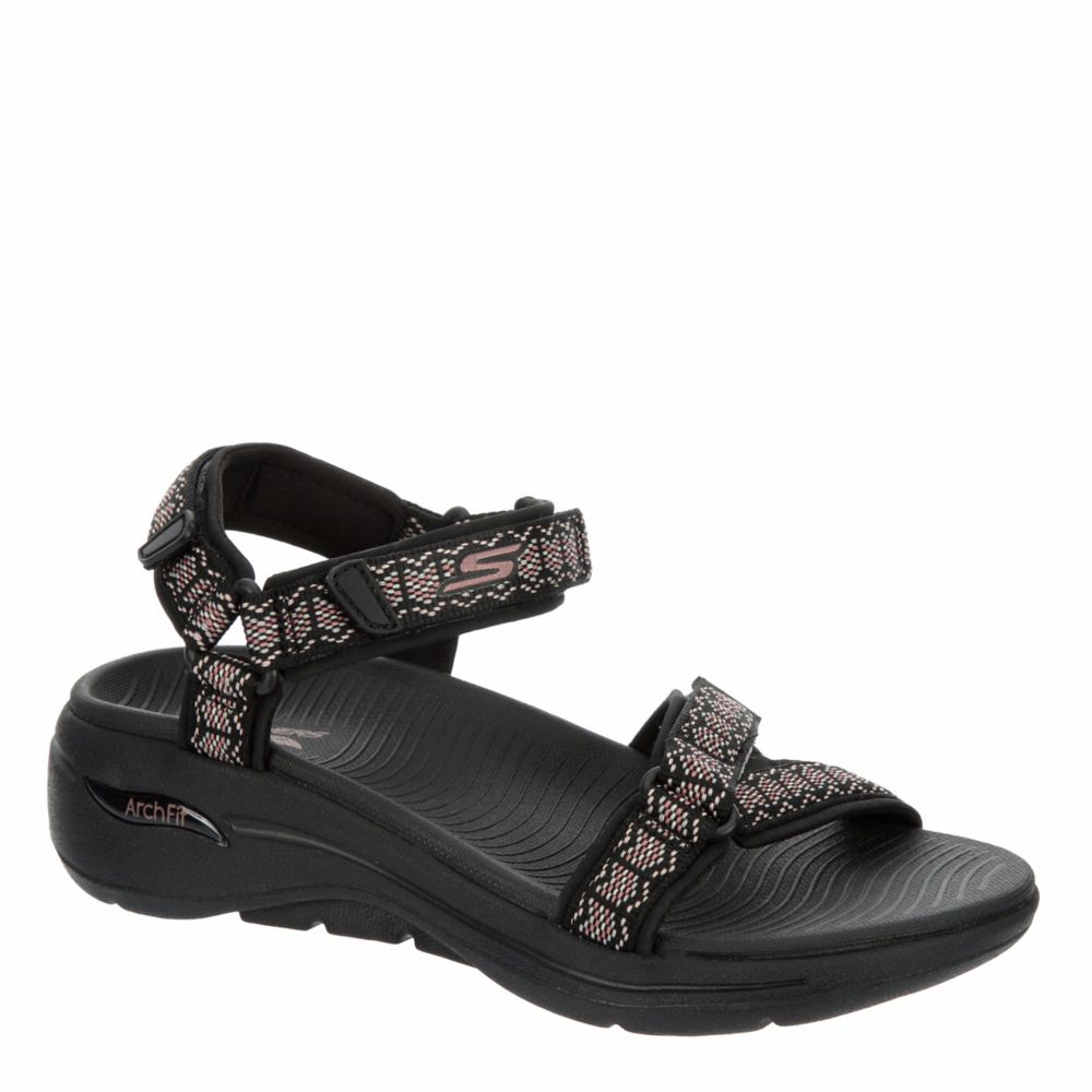 alerse Midnight (Black) Slide Yoga Sandals